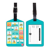 Nutcase Designer Luggage Travel Baggage Tags Set Of 2 With Name Card Inside Holiday
