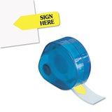 RediTag 81014 Arrow Message Page Flags in Dispenser Sign Here Yellow 120 Flags/Dispenser