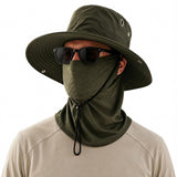 Mens Sun Hat Wide Brim Summer Sun Hat Uv Protection Fishing Hat Foldable Bucket Hat Breathable Outdoor Safari Hiking Trekking Ca