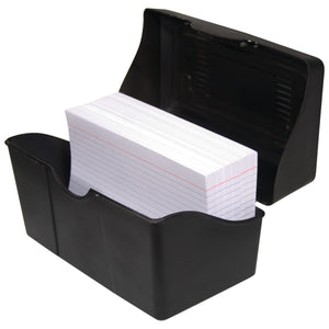 Innovative Storage Designs Plastic Card File, 4 X 6, 300-Card Capacity, Black