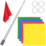 SETHVILL 4 Pcs Horse Training Flag Horse Training Equipment with 48 Telescopic Handheld Flagpoles, Portable Equestrian Nylon Tra