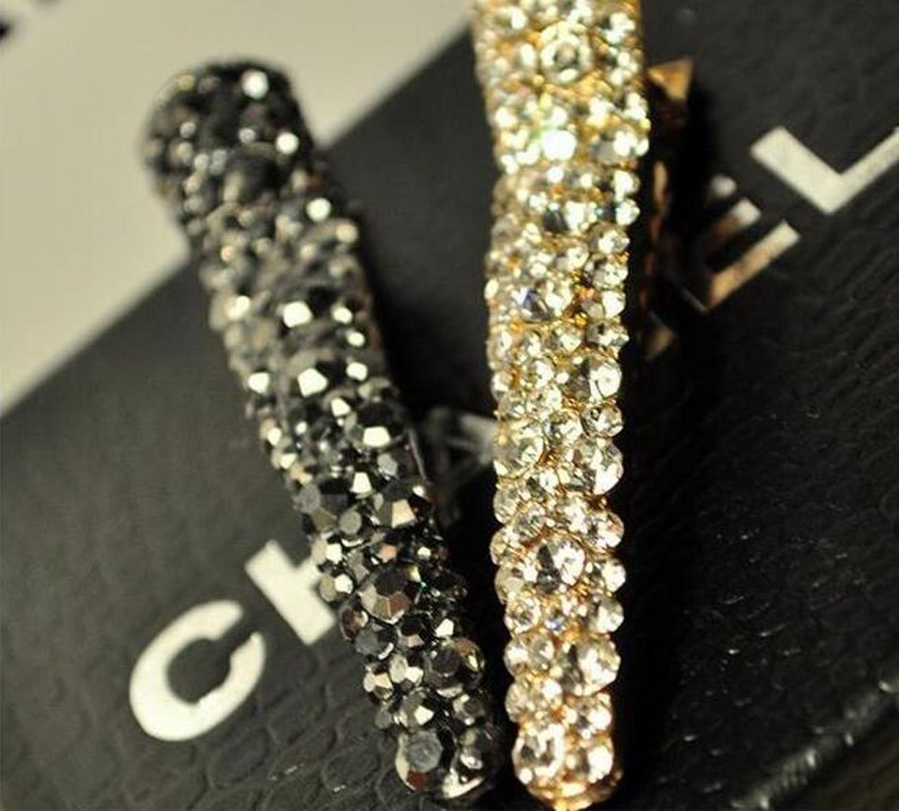 4PCS Rhinestone Crystal Hair Clip Pearl Barrette Hair Accessories Duck Bill Alligator Hair Clips for Girls Women Lady