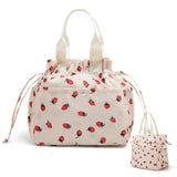 MEXS Lunch Bag for Women Reusable Drawstring Insulated Lunch Box Stain-Resistant Large Cinch Closure Lunch Bags for Work Office