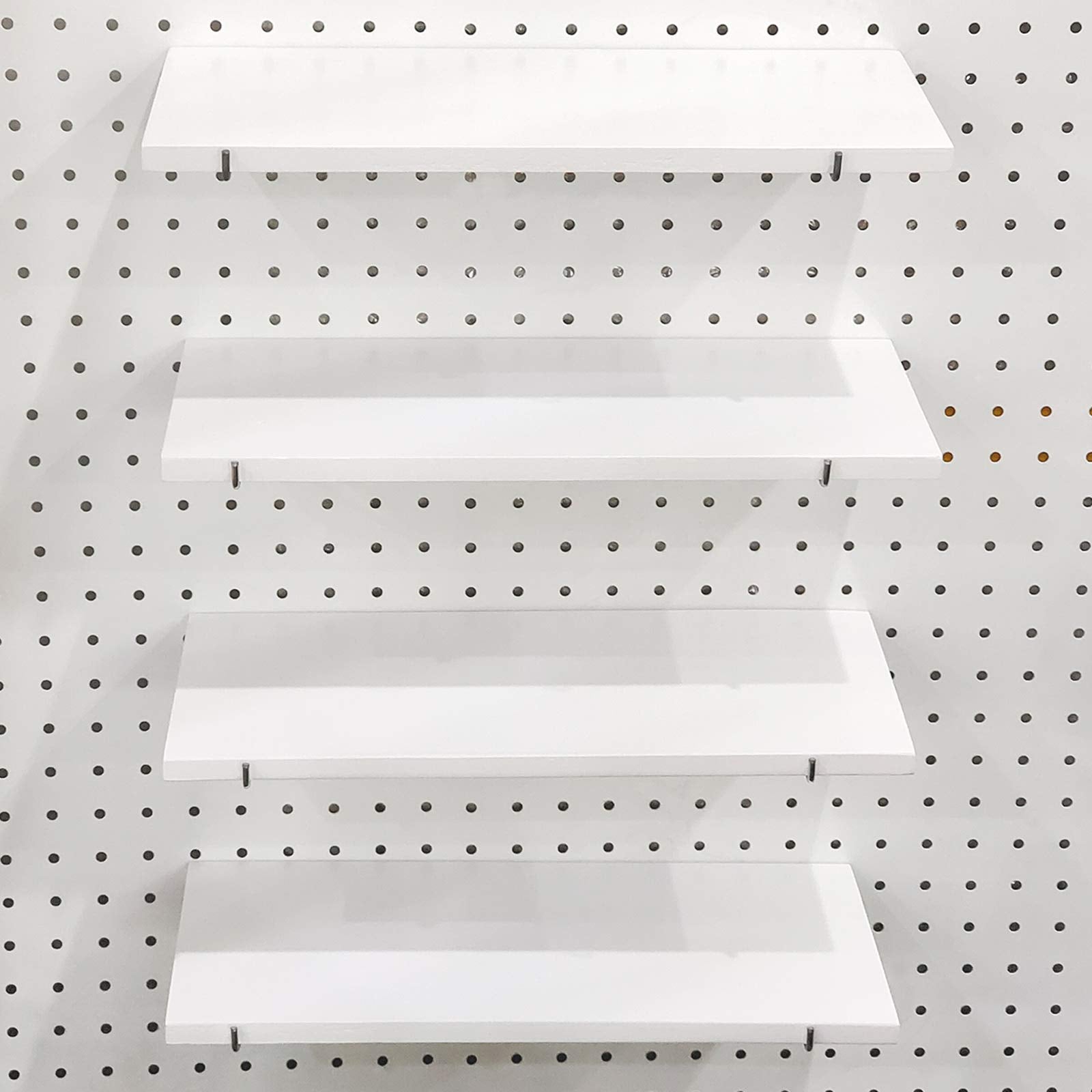 Menecor, Pegboard Shelves with Steel Pegboard Brackets Pegboard Accessories Organizer Pegboard Hooks for Home,Garage,Nursery