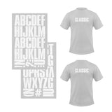 S.E.I 2Inch Ironon Tshirt Letters, Block Letter Flock Heat Transfers, White