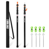 Tent Poles for Tarp, CAMULAND Telescoping Camping Gear Accessories Stakes for Hammock Rain Fly Sun Shade Adjustable Lightweight 
