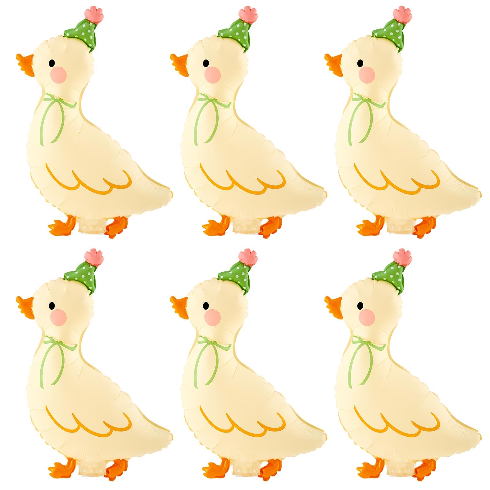 Gejoy 6 Pcs Silly Goose Balloons Baby Shower Birthday Party Decorations One Silly Walking Goose Balloons for Farm Themed Party P