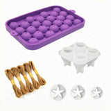 ECOMISTIQ Leaf Detail Grape and Strawberry Soap Mold Kit Textured Fruit Soap Mold, Set