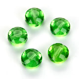 25pcs Adabele Austrian 8mm Faceted Flat Round Coin Crystal Beads Peridot Green Compatible with Swarovski Preciosa 5052