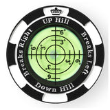 Slopemaster Progreen Reader - Golf Hat Clip Ball Marker With High Precision Green Reading Aid Golf Accessories For Men Women(Bla