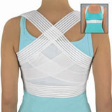 DMI Posture Corrector, Unisex, White, CrissCross Foam Bands, Extra Large, 46 to 48 Chest Size