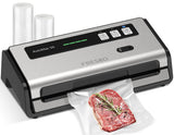 FRESKO Food Vacuum Sealer with Automatic Bag Detection, Double Heat Seal, Built-in Bag Roll Storage & Cutter, 2 Rolls Bags, Star