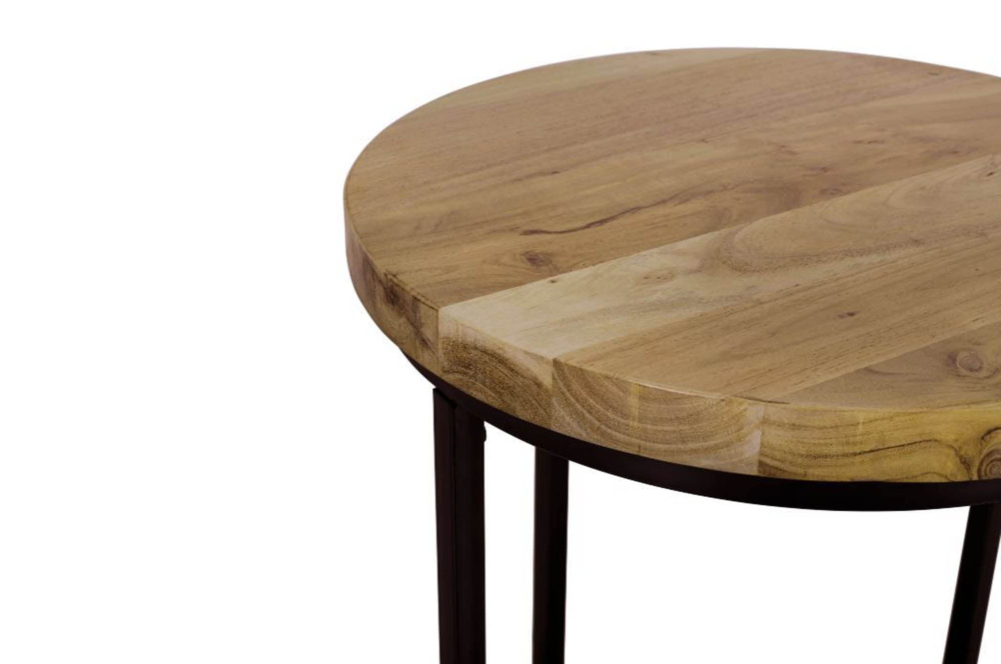 Ames Solid Wood Modern 20 Round End Table