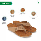 Ortho Joy Doctor Slipper For Women Fancy || Orthopedic Women'S Fashion Slipper || Comfortable Slippers For Women,Beige,5,B0C3VVXT5T