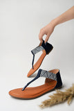 Shoetopia Stylish Ethnic Blue Flat Sandals For Women & Girls /Uk4,Blue,4,B0BZPTVBKH