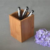Insight Arts Office Pen Pencil Holder Stand Made of Solid Wood with Several Uses: Pencil Cup Pot Desk Organizer