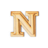 2 Pack Official Greek Wooden Letters for Crafts, Nu - 2 Classic Font Double Layer Wooden Greek Letters - Precision Cut Natural W
