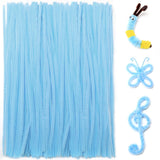 Praisebank Light Blue Pipe Cleaners for Crafts, 200pcs, Chenille Stems for DIY Projecets, Arts & Crafts Supplies for Festival Pa