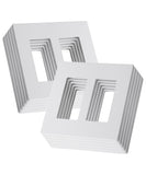 Bates- Screwless Decorator Wall Plates, White, 10 Pack, Screwless 2 Gang Wall Plate, Switch Cover Plate, Electrical Outlet Cover