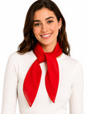 Skeleteen Chiffon Head Neck Scarf Red Classic Retro Sheer Square Head Scarves Handkerchiefs Handbag Ties For Women And Girls