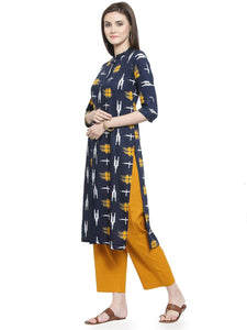 Gosriki Women'S Rayon Kurta (Kur190024-S_Small_Blue),blue,,B07QHQPBGN