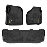 G-PLUS Floor Mats Compatible with Ford F250 F350 Super Duty CrewCab Models 1999-2007 1st & 2nd Row All Weather Protection TPE Fl
