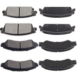 ECCPP D1092-7997 D1194-8312 Front & Rear Semi Metallic Disc Brake Pad Set Fit For 2007-2014 For Cadillac Escalade,2007-2014 For 