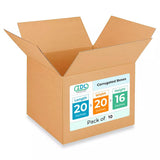Extra Large Shipping & Moving Boxes 20x20x16 inches (10-Pack) - Extra Strength 200 lb vs Regular - Corrugated Shipping Boxes - L