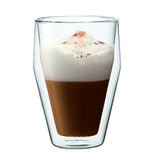 Bodum Torst 2-Piece 12-Ounce Double Wall Glass, Medium, Clear