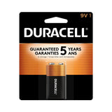Duracell Coppertop 9V Battery, 1 Count Pack, 9-Volt Battery with Long-lasting Power, All-Purpose Alkaline 9V Battery for Househo