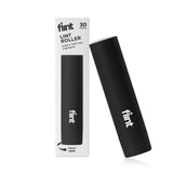 Flint Classic Black Retractable Mini Lint Roller with 30 Extra Sticky Sheets, Small and Portable Lint Roller, Ideal Pet Hair Rem