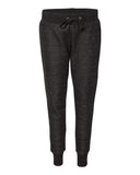 J. America Womens Mlange Fleece Joggers - Black, L