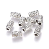 FASHEWELRY 20Pcs Tibetan Silver Large Hole Tube Spacer Beads 12x7mm Tibetan Metal Column Charm Beads for Jewelry Making Hole: 4m