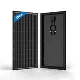 Solar Panel 200 Watt 12 Volt Monocrystalline - High Efficiency 200W 12V Solar Panel, Waterproof Junction Box, Off-Grid Battery C