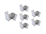 QCAA Heavy Duty 3.5 Swing Clear Offset Door Hinge Loose Pin, 1/4 Radius, Expandable Door Hinge, Nickel, Made in Taiwan, 6 Pack