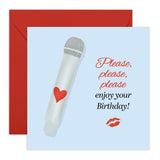 CENTRAL 23 Pop Star Birthday Card - Sabrina C Mic - Gifts for Her, Women, Bestie, Best Friend, Sister, Colleague - Please Enjo