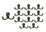 QCAA Premium Double Robe Hook, 2-3/4, Zinc Die Cast, Classic Oil-Rubbed Bronze, Made in Taiwan, 12 Pack
