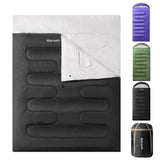 Atarashi Double Sleeping Bags for Adults, 3-4 Seasons Extra Wide XL Queen Size Two Person Sleeping Bag, Couple Black Sleeping Ba