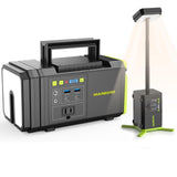 MARBERO 118Wh Portable Power Station with Telescopic Camping Lights for Camping Hiking 32000mAh 160W Max Power Bank with AC Outl