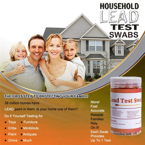 (30 Rapid Home Testing Swabs) Lead Test Swab Kit,30-Second Results. Dip in Water. Home Use for All Surfaces - Painted,Metal, Toy
