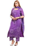 Gosriki Women'S Cotton Blend Straight Printed Kurta With Pant & Dupatta (Rajjo Violet-Gs_S_Violet_Small),Violet,,B0CMLDMWBR