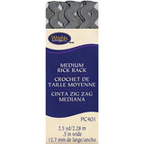 Wrights 1/2 by 21/2Yard Rickrack Quilting Supplies, Medium, Light Gray
