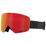 Giro Contour Ski Goggles - Snowboard Goggles for Men & Women - Black Mono Strap with Vivid Ember/Vivid Infrared Lenses