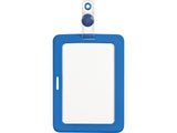 COSCO MyID Badge for Key Cards, ID Cards and Badges, for Business and Office, Rubberized Blue (075014)