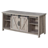 Convenience Concepts Blake Barn Door TV Stand with Shelves and Sliding Cabinets for TVs up to 60 Inches, Sandstone