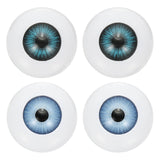 PATIKIL 24mm Doll Eyes, 4 Pcs Realistic Acrylic Eyes Plastic Half Eyeballs for Dolls Masks Halloween Props Art Craft, Light Blue