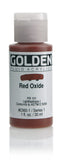 Fluid Acrylics by GOLDEN, Red Oxide, 1 fl. oz. Bottle, Professional Acrylic Paint, Opaque