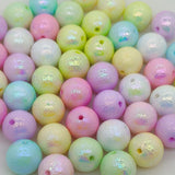 Round Colorful Spacer Beads for Jewelry Bracelet Necklace Pen Bag Chain Making Crafts Supplies (16mm-Mix Colors -3)