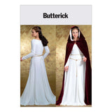 Butterick B4377 Womens Dress and Cape Cosplay Costume Sewing Pattern, Sizes 612