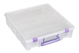 ArtBin 6955JS Super Satchel Compartment Box Clear Craft Organizer Storage Case - Purple, Pack of 1